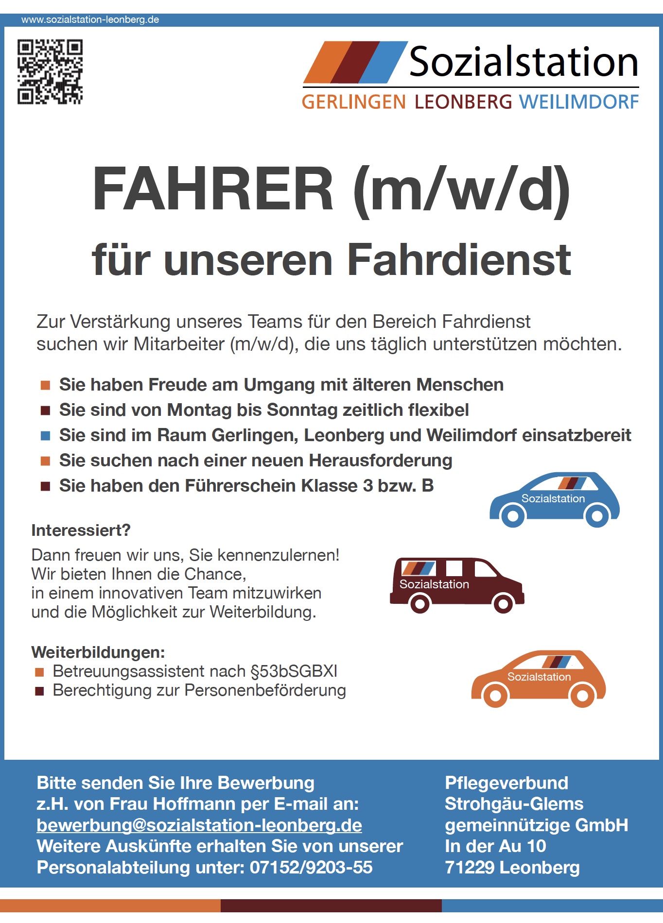 Stellenanzeige Fahrer Nov2021